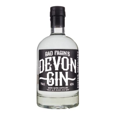 Bad Fagins Devon Gin on a white background