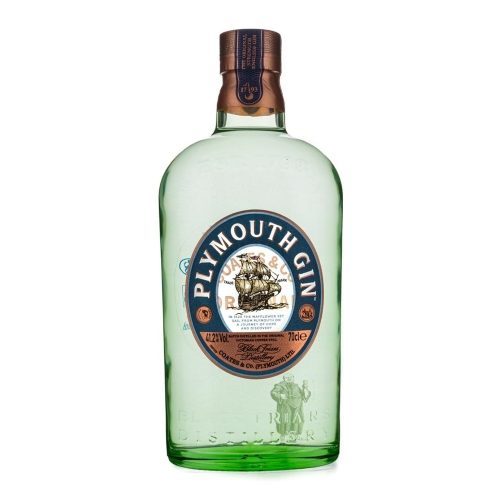 Plymouth Gin bottle on a white background
