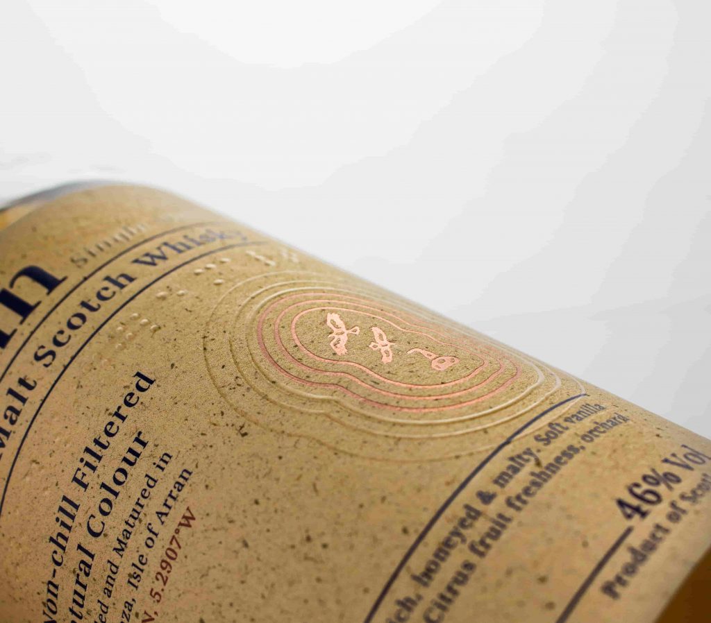 Arran 10 Year bottle close up