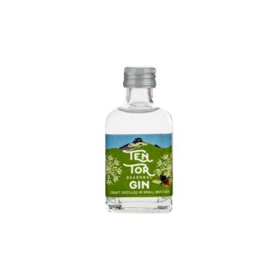 Mini Ten Tor Seasonal Gin on a white background
