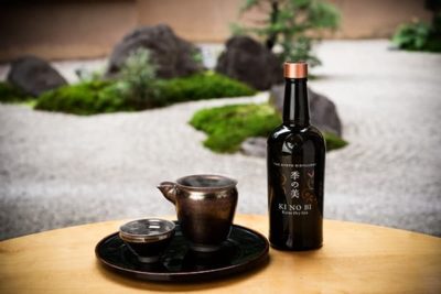 Ki No Bi with Sake on Bamboo tray