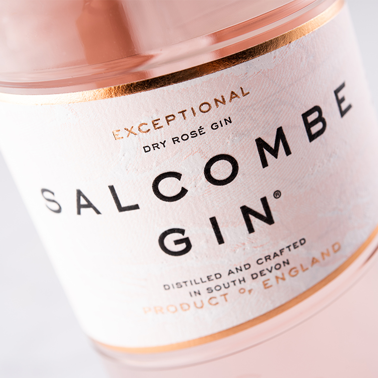 Salcombe Gin Rose Sainte Marie Close Up shot