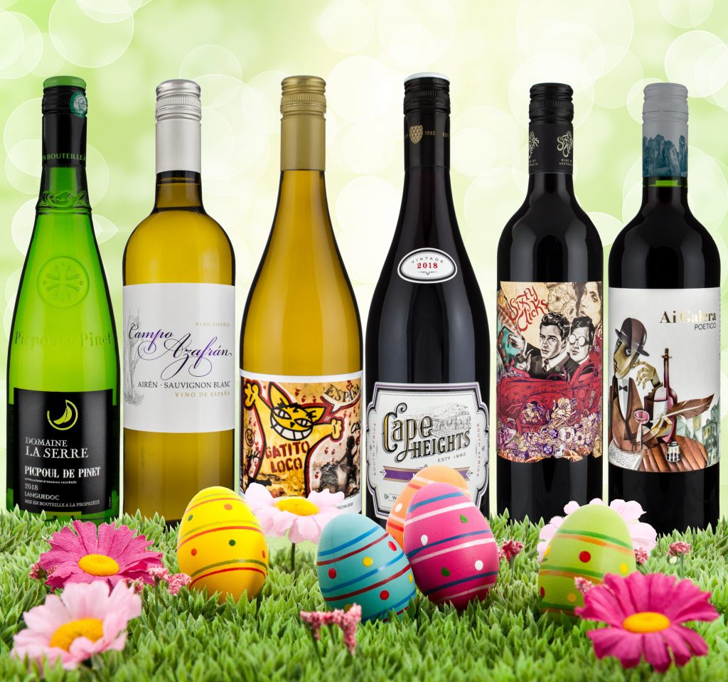Wine Box with Easter Background