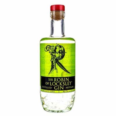 Sir Robin Of Locksley Gin bottle on a white background