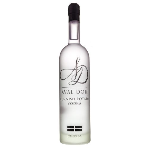 Aval Dor Potato Vodka bottle on a white background