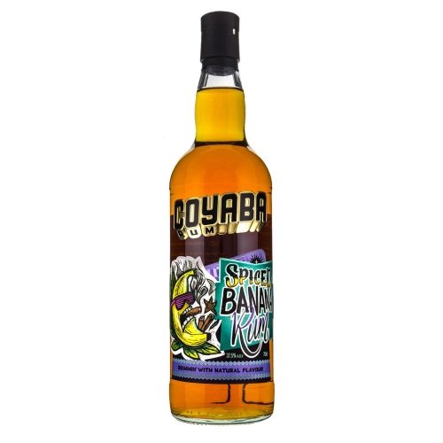 Coyaba Spiced Banana Rum bottle on a white background
