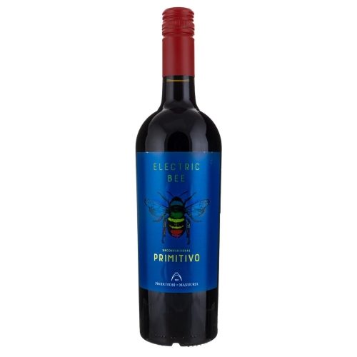 Electric Bee Primitivo bottle on a white background