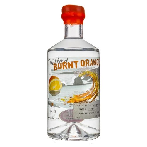 Gin Jar Burnt Orange Gin 70cl bottle on white background