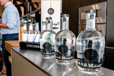 3 Exeter Gins lines up on display bar