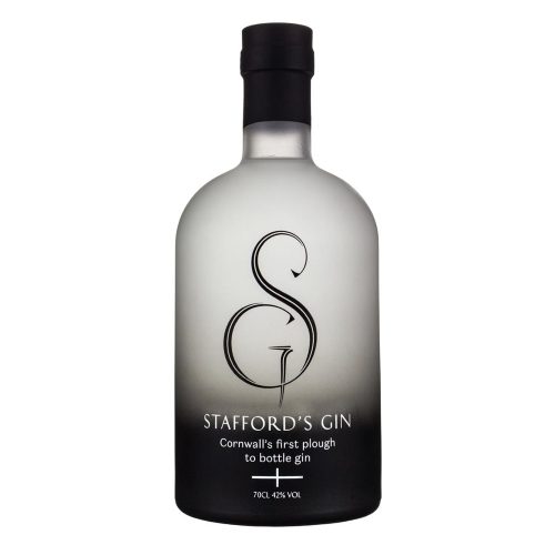 Stafford's Gin-bottle on a white background