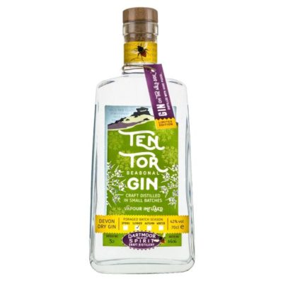 Ten Tor Seasonal Gin bottle on a white background