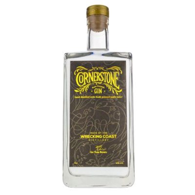 Wrecking Coast Cornerstone Gin bottle on white background