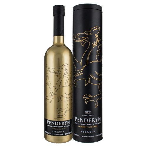 Penderyn Hiraeth bottle next to bottle tube