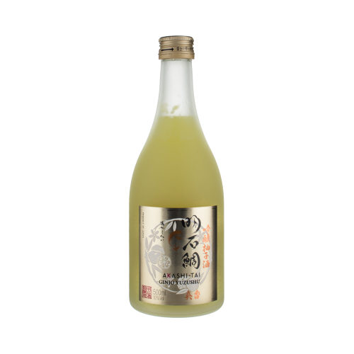 Ginjo Yuzushu Citrus Sake bottle on a white background