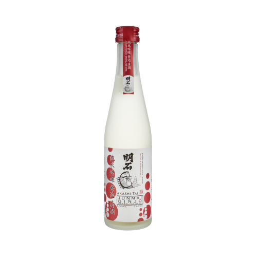Akashi-Tai Junmai Ginjo Sparkling Sake bottle on a white background